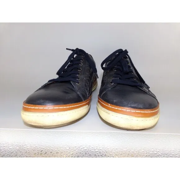 Allen Edmonds Porter Derby Sneaker Mens Size 9 D 55902 Navy Blue Leather