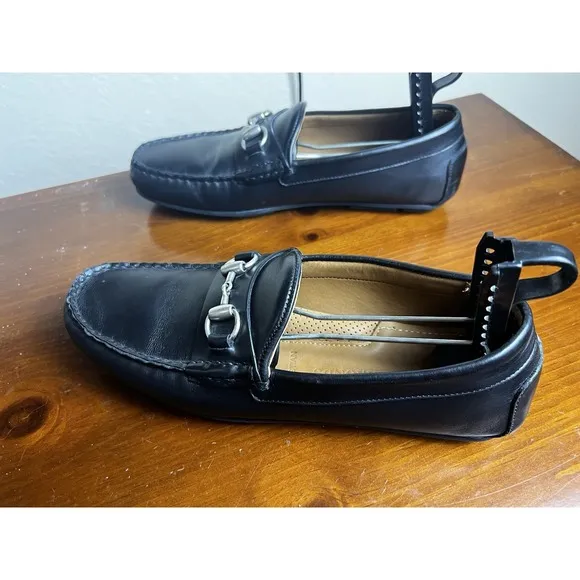 Allen Edmonds SEBASTIAN Mens Leather BIT Driving Loafers 9 1/2 D Black 6362 $325