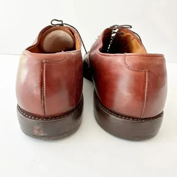 Allen Edmonds Byron Cap Toe Cognac Brown Oxford Dress Shoes Men's 10.5 Classic