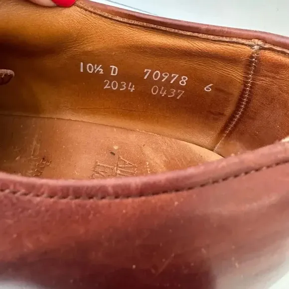 Allen Edmonds Byron Cap Toe Cognac Brown Oxford Dress Shoes Men's 10.5 Classic