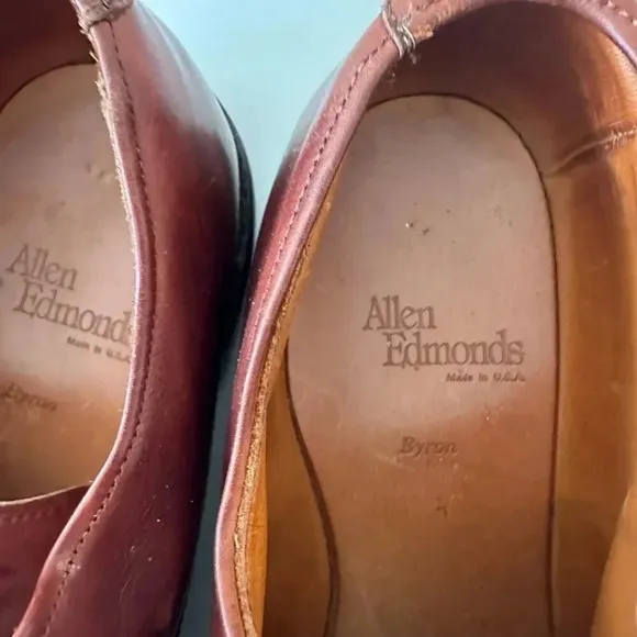 Allen Edmonds Byron Cap Toe Cognac Brown Oxford Dress Shoes Men's 10.5 Classic