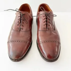 Allen Edmonds Byron Cap Toe Cognac Brown Oxford Dress Shoes Men's 10.5 Classic
