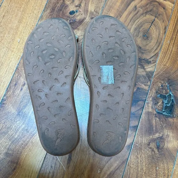 Ancient Greek Sandals Kansiz Metallic Leather Gold 35