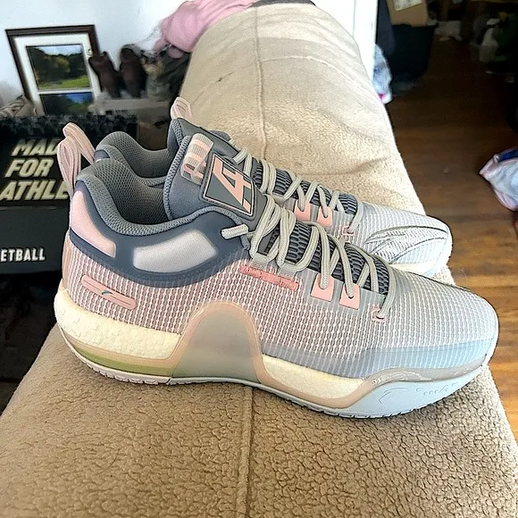 ANTA BaDao Mid Top Basketball Shoes 'Blue Pink' 112241112-2 - New with Box