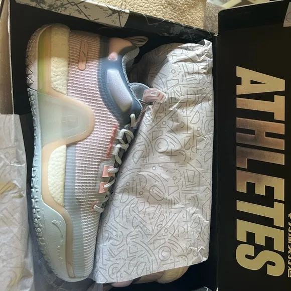 ANTA BaDao Mid Top Basketball Shoes 'Blue Pink' 112241112-2 - New with Box