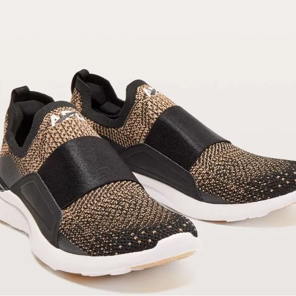 APL Womens TechLoom Bliss Shoe Black / Rose Gold / White Size 8.5