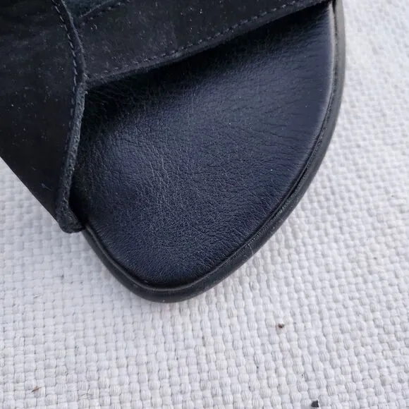 Arche strappy suede comfort sandals black