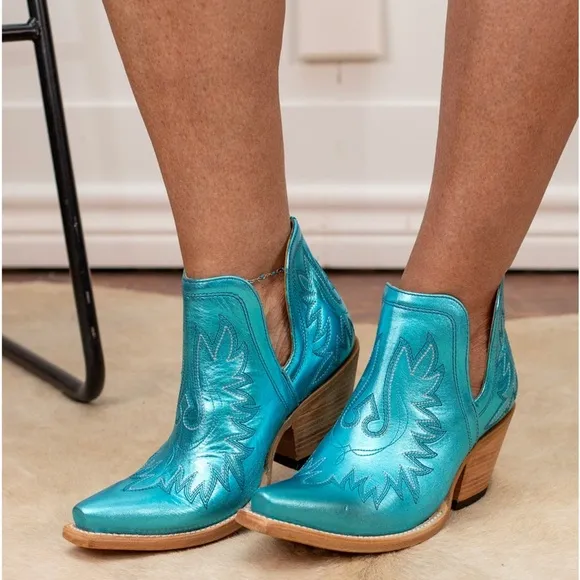ARIAT WOMEN'S DIXON WESTERN BOOTIES/BOOT| Electric Calypso (Blue/Turquoise)| NEW