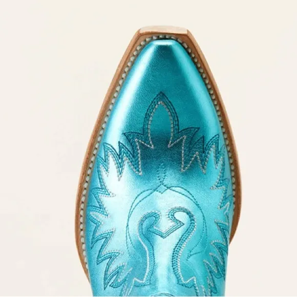 ARIAT WOMEN'S DIXON WESTERN BOOTIES/BOOT| Electric Calypso (Blue/Turquoise)| NEW