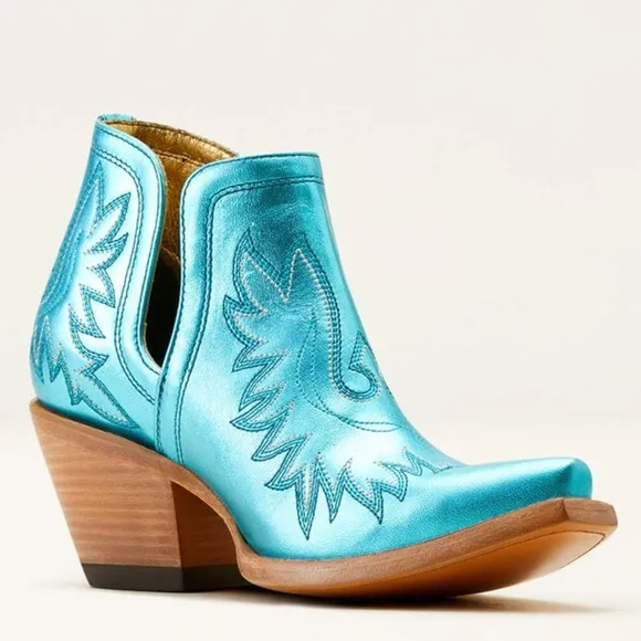 ARIAT WOMEN'S DIXON WESTERN BOOTIES/BOOT| Electric Calypso (Blue/Turquoise)| NEW
