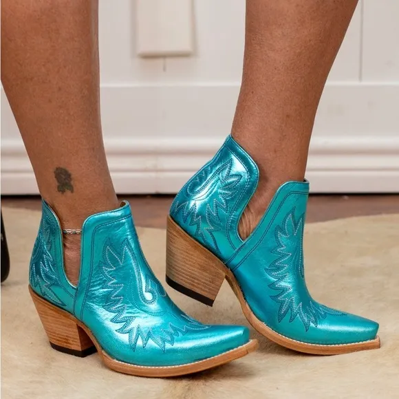 ARIAT WOMEN'S DIXON WESTERN BOOTIES/BOOT| Electric Calypso (Blue/Turquoise)| NEW