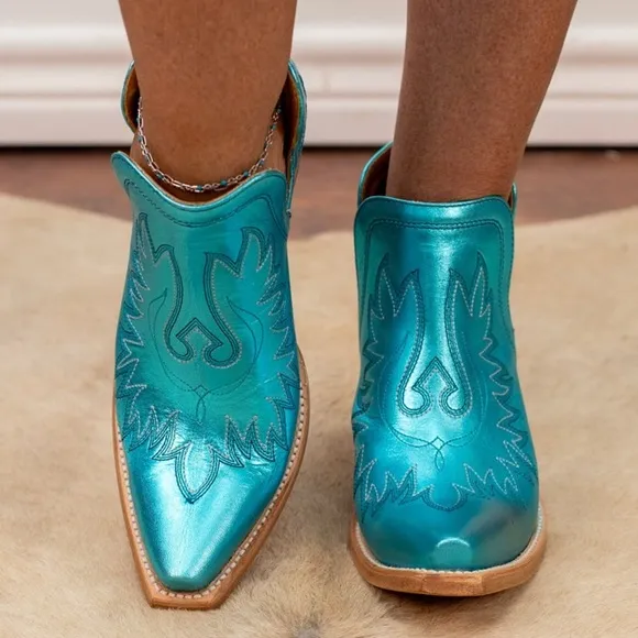 ARIAT WOMEN'S DIXON WESTERN BOOTIES/BOOT| Electric Calypso (Blue/Turquoise)| NEW