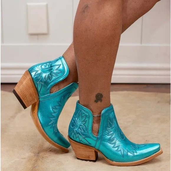 ARIAT WOMEN'S DIXON WESTERN BOOTIES/BOOT| Electric Calypso (Blue/Turquoise)| NEW
