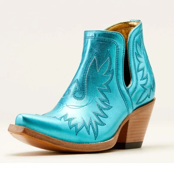 ARIAT WOMEN'S DIXON WESTERN BOOTIES/BOOT| Electric Calypso (Blue/Turquoise)| NEW
