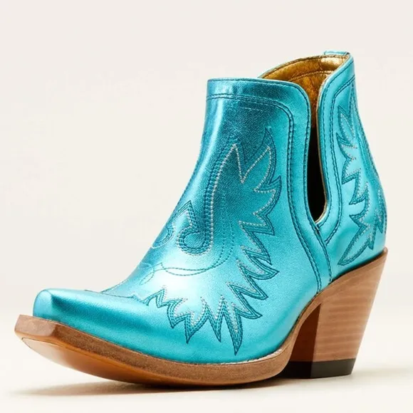 ARIAT WOMEN'S DIXON WESTERN BOOTIES/BOOT| Electric Calypso (Blue/Turquoise)| NEW