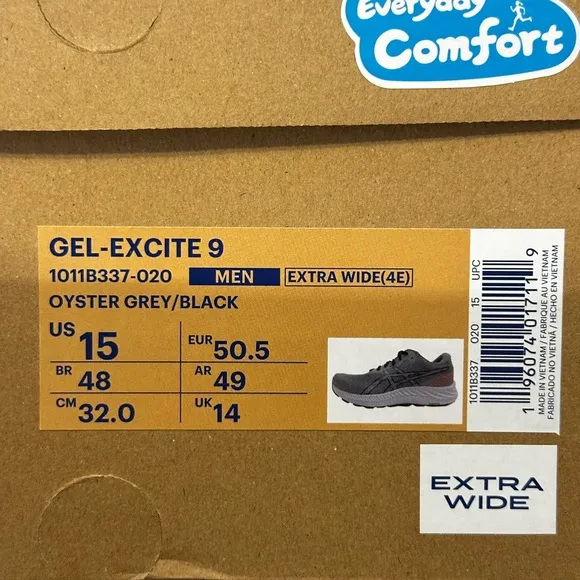 ASICS GEL-EXCITE 9 Gray Running Shoes