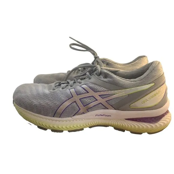 Asics Womens Gel Nimbus 22 Gray Comfort Athletic Sneaker Shoes Size US 10