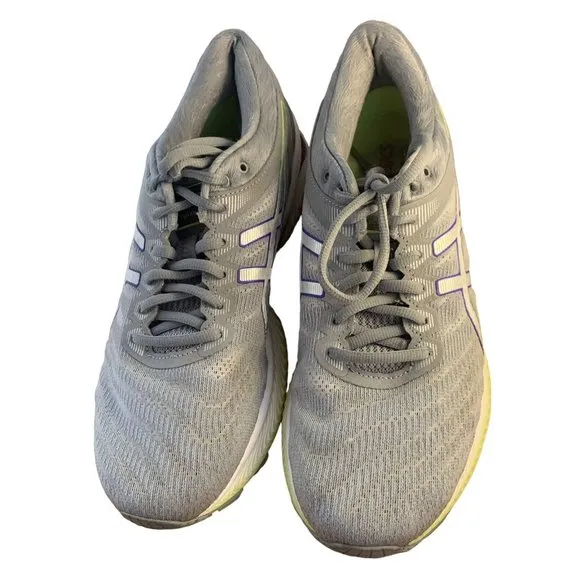 Asics Womens Gel Nimbus 22 Gray Comfort Athletic Sneaker Shoes Size US 10