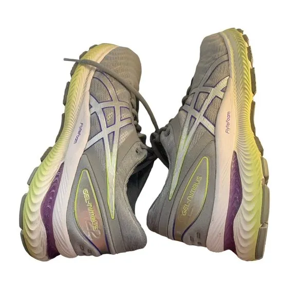 Asics Womens Gel Nimbus 22 Gray Comfort Athletic Sneaker Shoes Size US 10