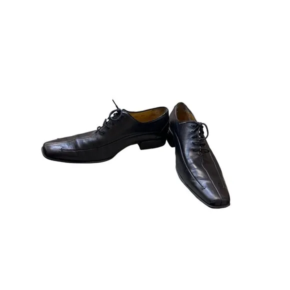 Aventura men’s black leather shoes oxfords size 9.5M SKU 3325