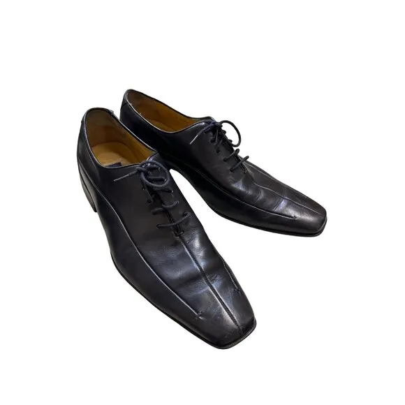 Aventura men’s black leather shoes oxfords size 9.5M SKU 3325