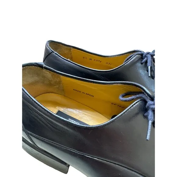 Aventura men’s black leather shoes oxfords size 9.5M SKU 3325
