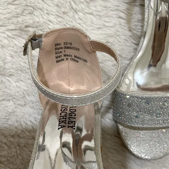 BADGLEY MISCHKAGirl's Embellished Block Heel Sandals