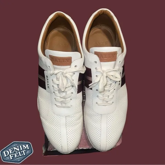 Bally Men’s Switzerland Frenz CalfPerforated Lace-Up Sneakers/Shoes | PRELOVED!