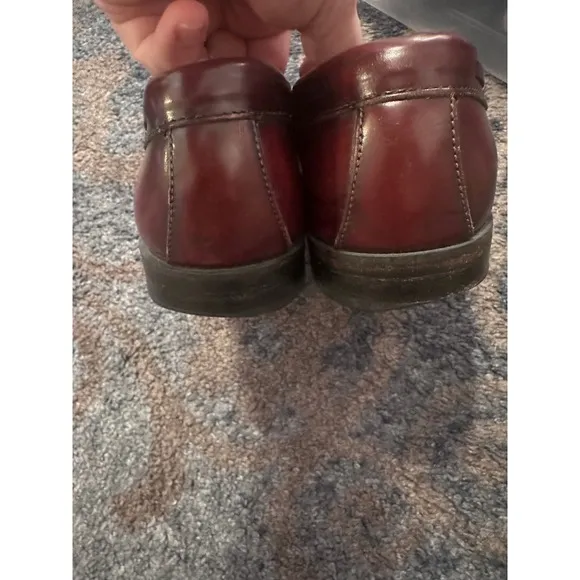 Bass Weejuns Tassel Loafers Burgundy Leather Dress Shoes Classic Style