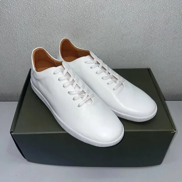 Beckett Simonon Geller Trainers – Men’s Size 10 – White Leather – New With Box