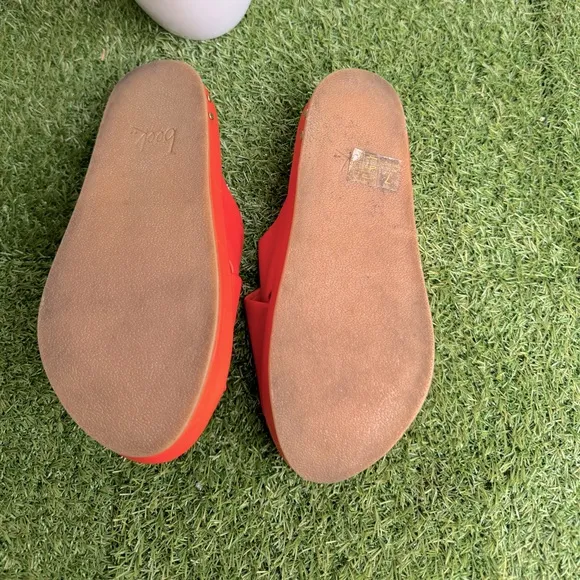 beekKite Sandals Tangerine Women's Orange Platform Slide Sandals size 7