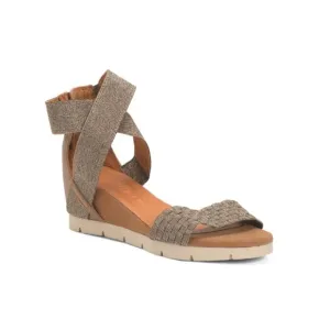 BERNIE MEV Bronze Leather August Wedge Comfort Sandals