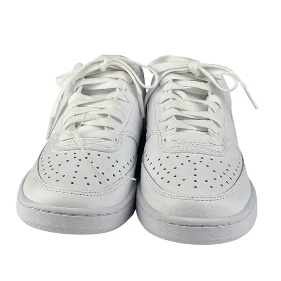 Big Kids Nike Court Vision Sz 6.5 Low Casual Lace-Up Shoes CD5434-100 White NWOB