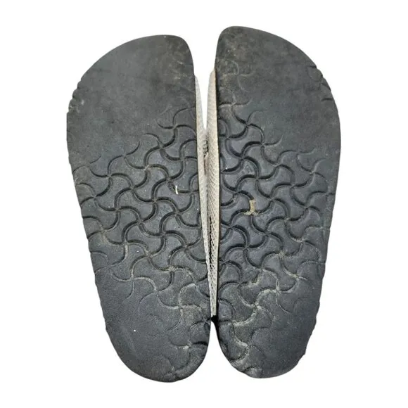 Birkenstock Arizona schmal shiny python eggshell Sandalen Size 9
