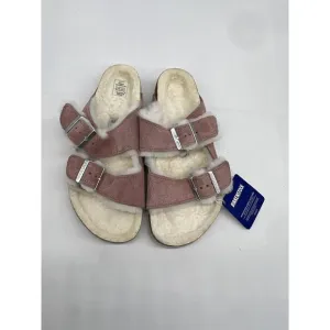 Birkenstock Arizona Shearling-Lined Sandals Size 36 / 5 - 5.5 Pink