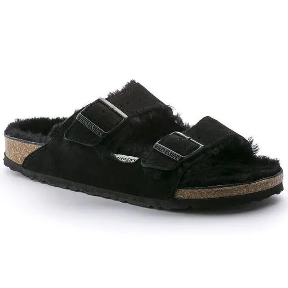 Birkenstock Arizona Shearling Suede Leather Size 37