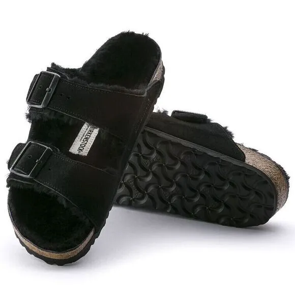 Birkenstock Arizona Shearling Suede Leather Size 37
