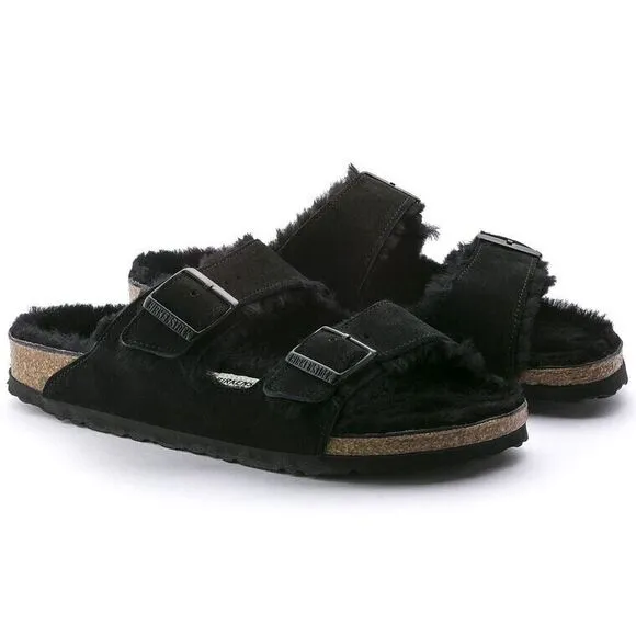 Birkenstock Arizona Shearling Suede Leather Size 37