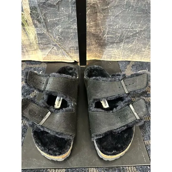 Birkenstock Arizona Shearling Suede Leather Size 37
