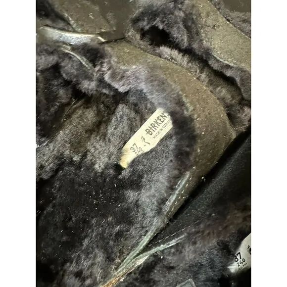 Birkenstock Arizona Shearling Suede Leather Size 37