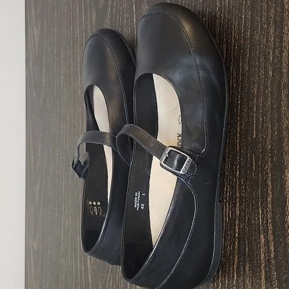 Birkenstock Black Mary Jane Shoes Leather Comfort Euro 42 US 11
