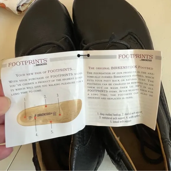 Birkenstock by Footprints Black Genuine Leather Oxford Tie Up Walking Shoe Sz 41