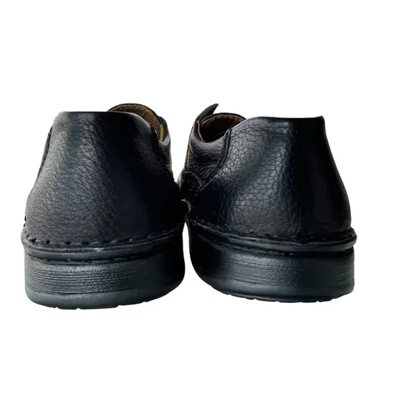 Birkenstock by Footprints Black Genuine Leather Oxford Tie Up Walking Shoe Sz 41