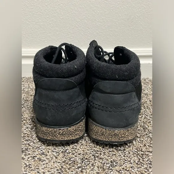 Birkenstock Honnef High Oiled Nubuck Leather Shoes Black size 10-10.5 (41)