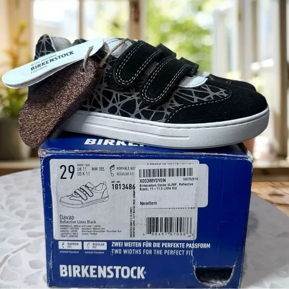 Birkenstock Kids Davao Velcro Two Strap Shoes Sneakers Unisex Boy Girl Size EU 2