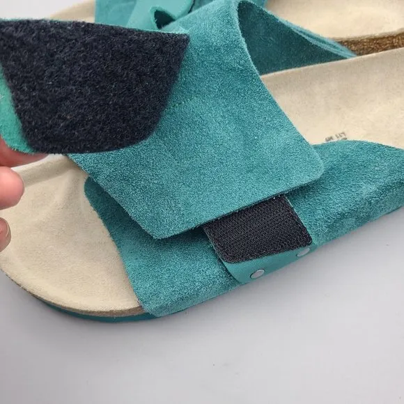 Birkenstock Kyoto Slide Sandals Mountain View teal comfort sz women 11 42 new