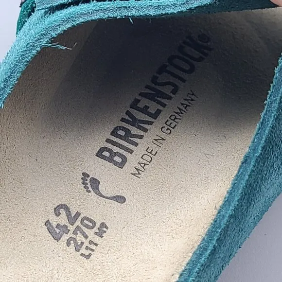 Birkenstock Kyoto Slide Sandals Mountain View teal comfort sz women 11 42 new