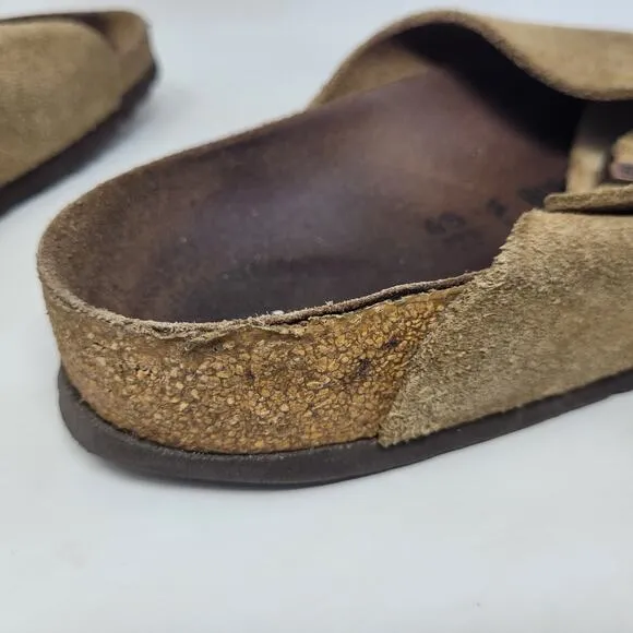 Birkenstock Sandals Mens EU45 US12.5 Zurich Brown Suede Slides Comfort Slip On