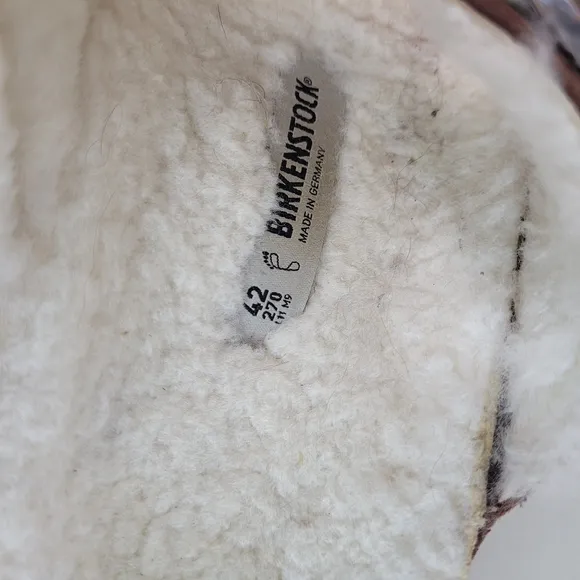 Birkenstock Size 11 Arizona Shearling Two Strap Sandals Sherpa Lined