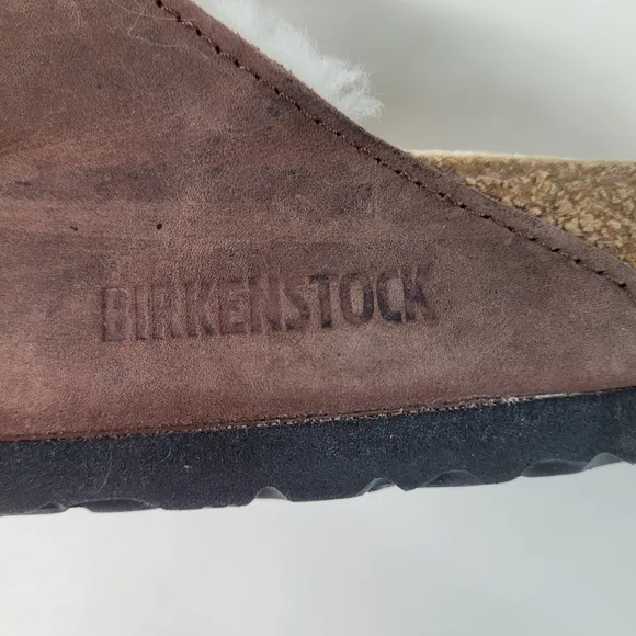 Birkenstock Size 11 Arizona Shearling Two Strap Sandals Sherpa Lined